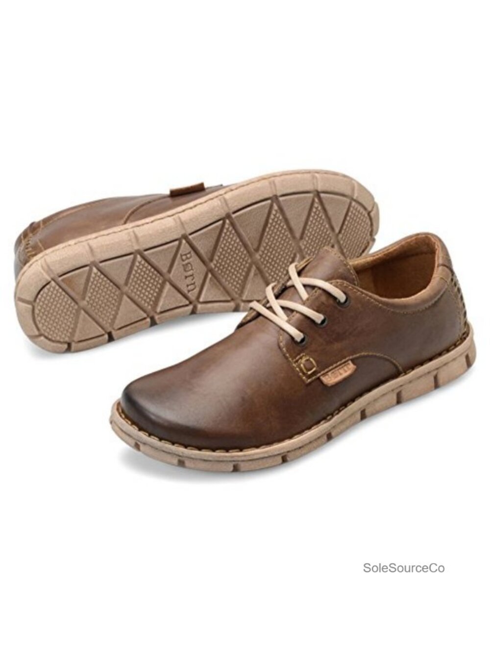 Born Soledad Leather Lace-Up Comfort Sandals Heels 1 Inch
